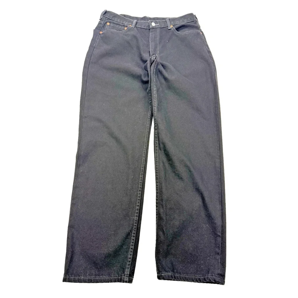 Levis‎ 550 Jeans Men 36x32 Black Relaxed Fit Straight Denim Y2K